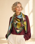 Luminous Canopy Satin Scarf – Forest Green